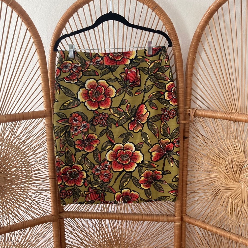 Loft floral pencil skirt